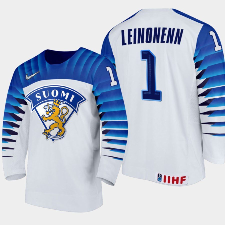 finland topias leinonen iihf goalkeeper 2022 nhl draft jersey white