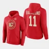 flames mikael backlund red 2023 nhl heritage classic pullover hoodie