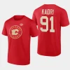 flames nazem kadri red 2023 nhl heritage classic primary logo t shirt