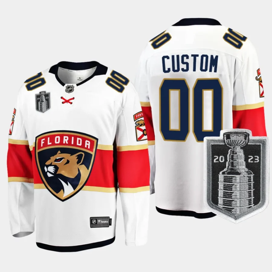 florida panthers custom 2023 stanley cup final away breakaway player jersey white