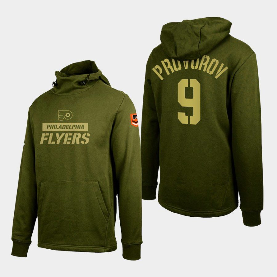 flyers ivan provorov olive thrive levelwear hoodie