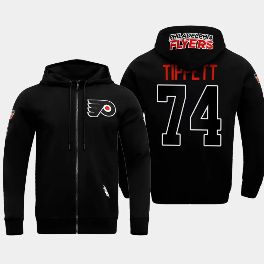 flyers owen tippett black classic chenille full zip jacket hoodie