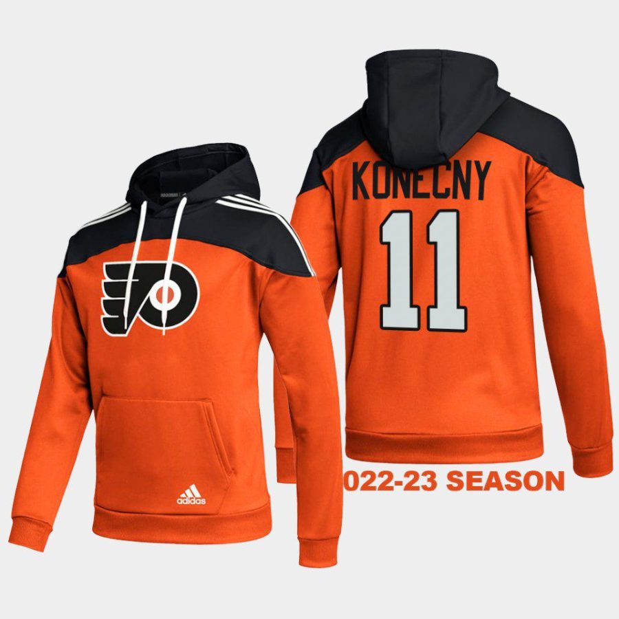 flyers travis konecny orange 2022 23stylish aeroready pullover hoodie