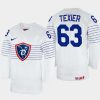 france hockey alexandre texier 2022 iihf world championship home jersey white