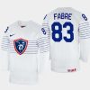 france hockey dylan fabre 2022 iihf world championship home jersey white