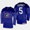 france hockey enzo guebey 2022 iihf world championship away jersey navy