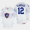 france hockey valentin claireaux 2022 iihf world championship home jersey white