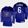 france hockey vincent llorca 2022 iihf world championship away jersey navy