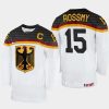 germany bennet rossmy 2023 iihf world junior championship home jersey white