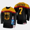 germany hockey maximilian kastner 2023 iihf world championship men away jersey black