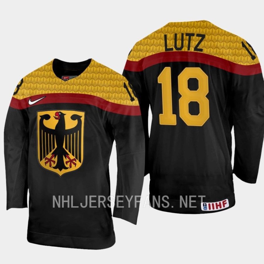 germany julian lutz 2023 iihf world junior championship away jersey black