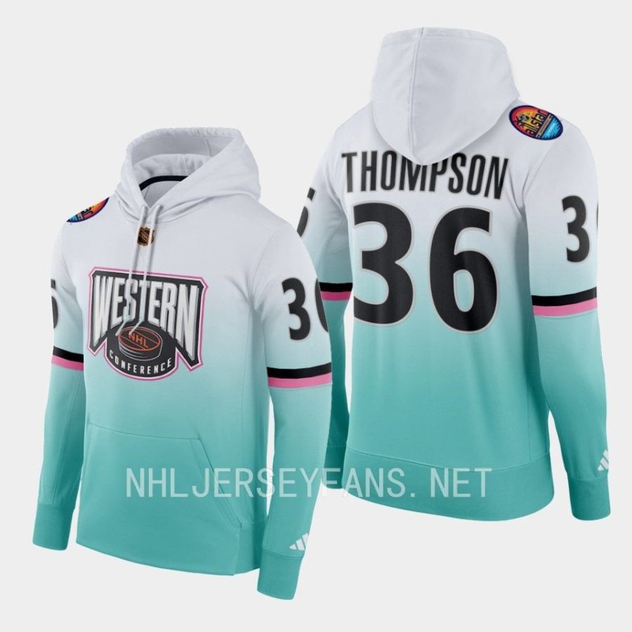 golden knights logan thompson white 2023 nhl all star color crash hoodie