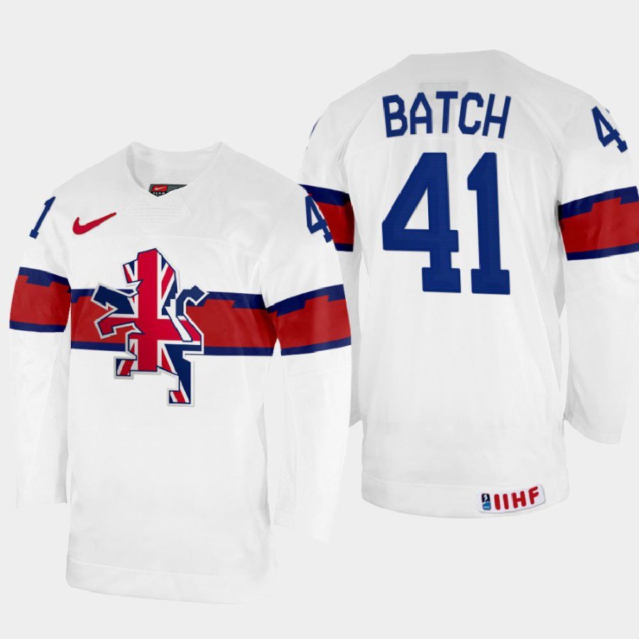 great britain hockey joshua batch 2022 iihf world championship home jersey white