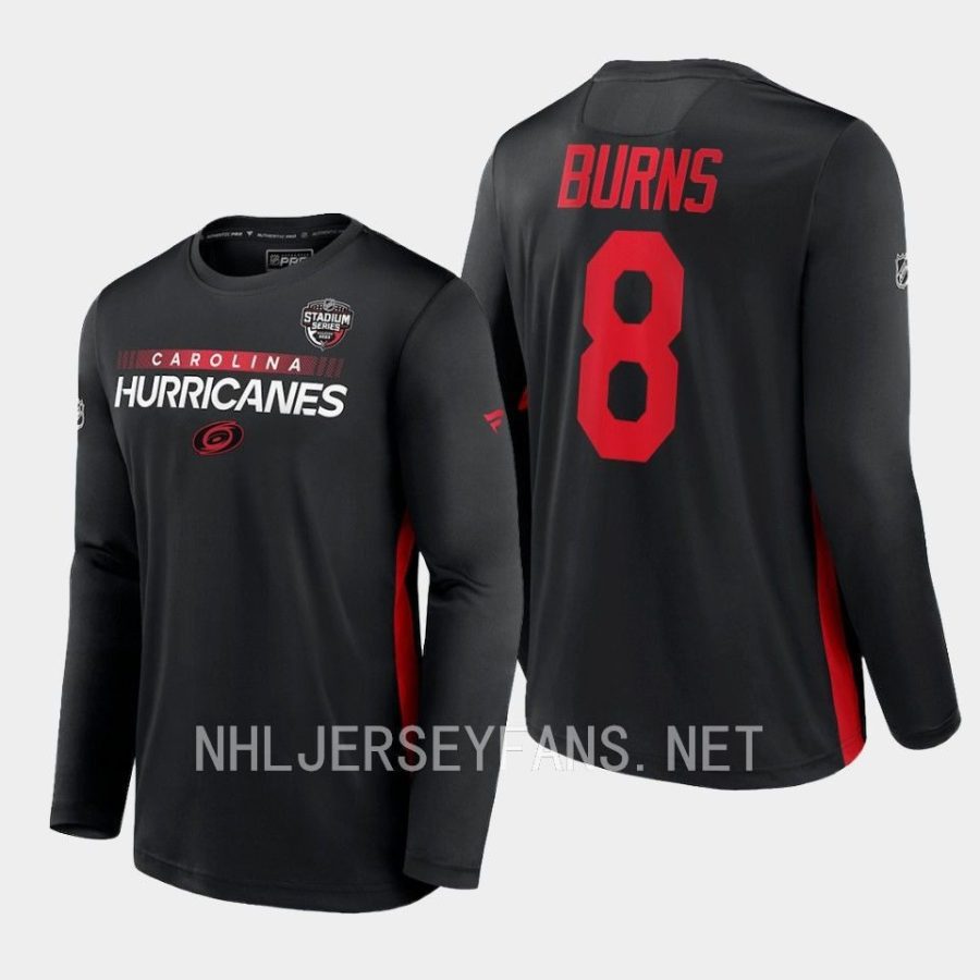 hurricanes brent burns black authentic pro 2023 nhl stadium series t shirt