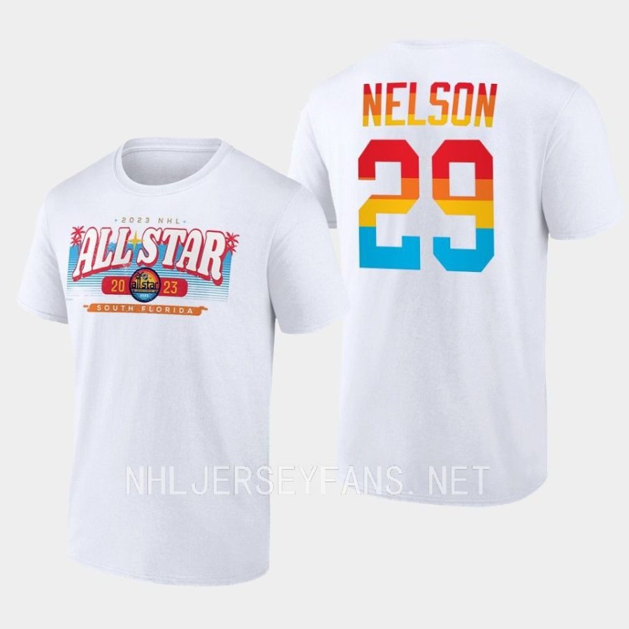 islanders brock nelson white good vibes 2023 nhl all star t shirt