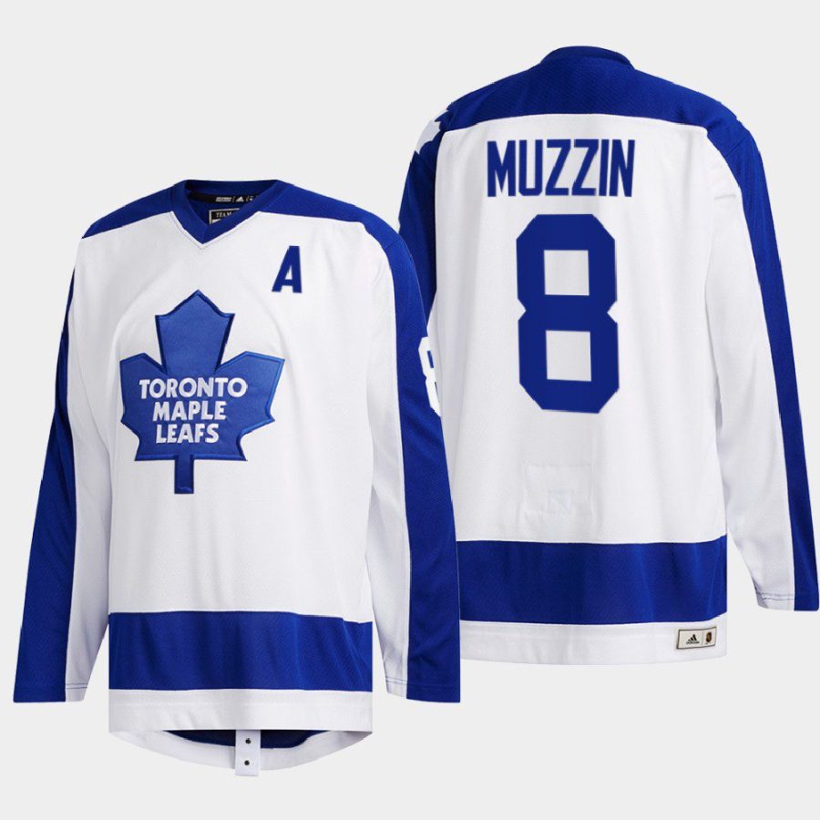 jake muzzin maple leafs white team classics primary logo jersey