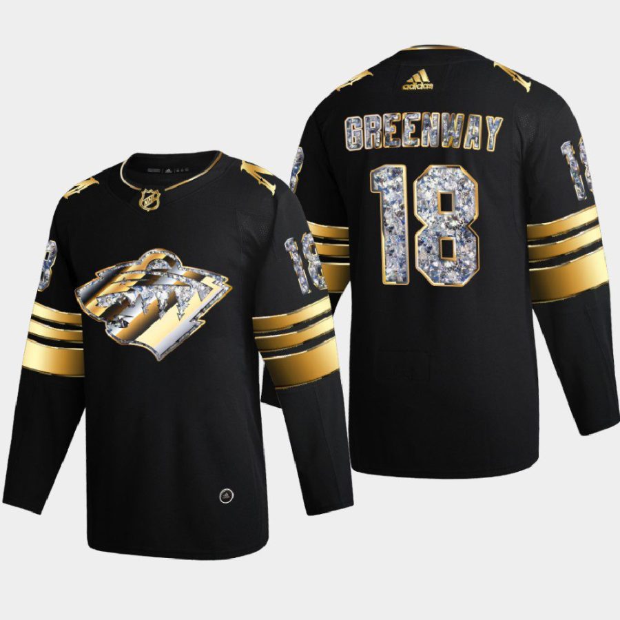 jordan greenway wild black 2022 stanley cup playoffs diamond edition authentic jersey