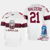 latvia hockey rudolfs balcers 2023 iihf world championship home jersey white