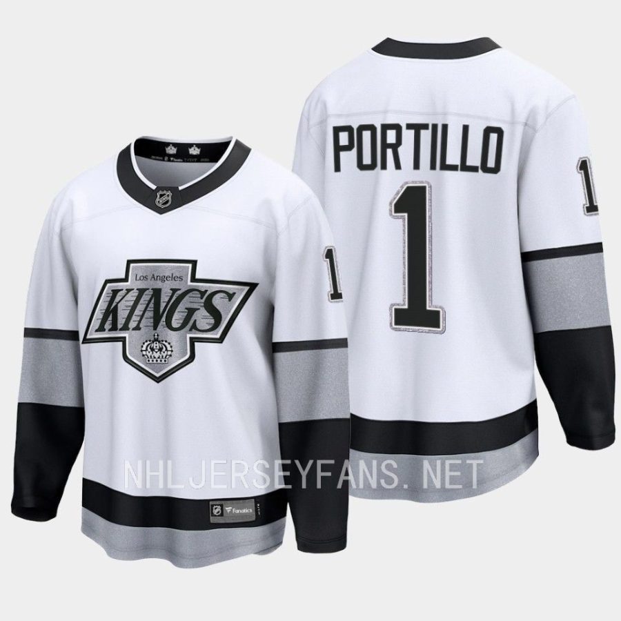 los angeles kings erik portillo alternate 2022 premier breakaway jersey white