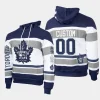 maple leafs custom navy white mitchell ness pullover hoodie