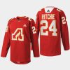 men atlanta flames brett ritchie 2022 warm up 50th anniversary red jersey