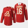 men atlanta flames nikita zadorov 2022 warm up 50th anniversary red jersey