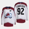 men avalanche gabriel landeskog primegreen away authentic pro white jersey