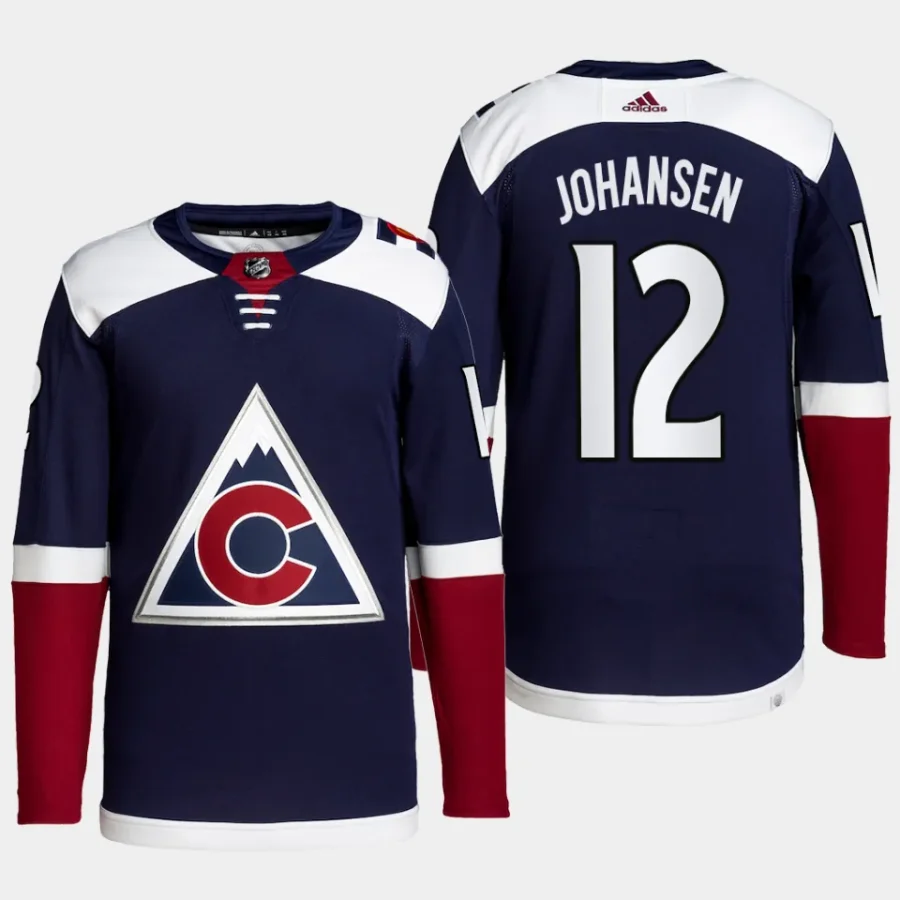 men avalanche ryan johansen authentic pro alternate primegreen navy jersey