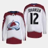 men avalanche ryan johansen primegreen away authentic pro white jersey