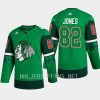 men blackhawks caleb jones 2023 st. patricks day primegreen authentic jersey green