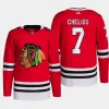 men blackhawks chris chelios authentic pro home primegreen red jersey