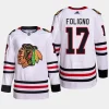 men blackhawks nick foligno primegreen away authentic pro white jersey