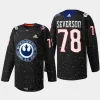 men blue jackets damon severson 2023 exclusive edition star wars black jersey