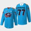 men blue jackets nick blankenburg warmup kids takeover blue jersey