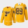 men blues pavel buchnevich 2023 warmup black history night yellow jersey