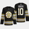 men bruins a.j. greer 2023 24 primegreen 100th anniversary authentic player black jersey