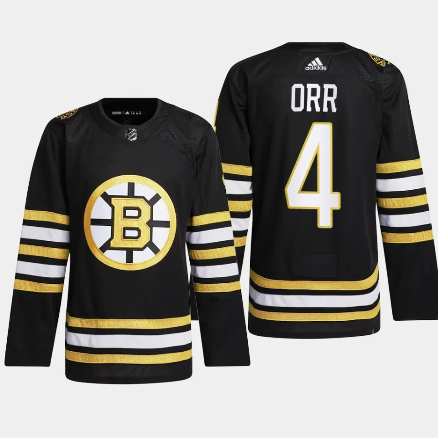 men bruins bobby orr 2023 24 primegreen 100th anniversary authentic player black jersey