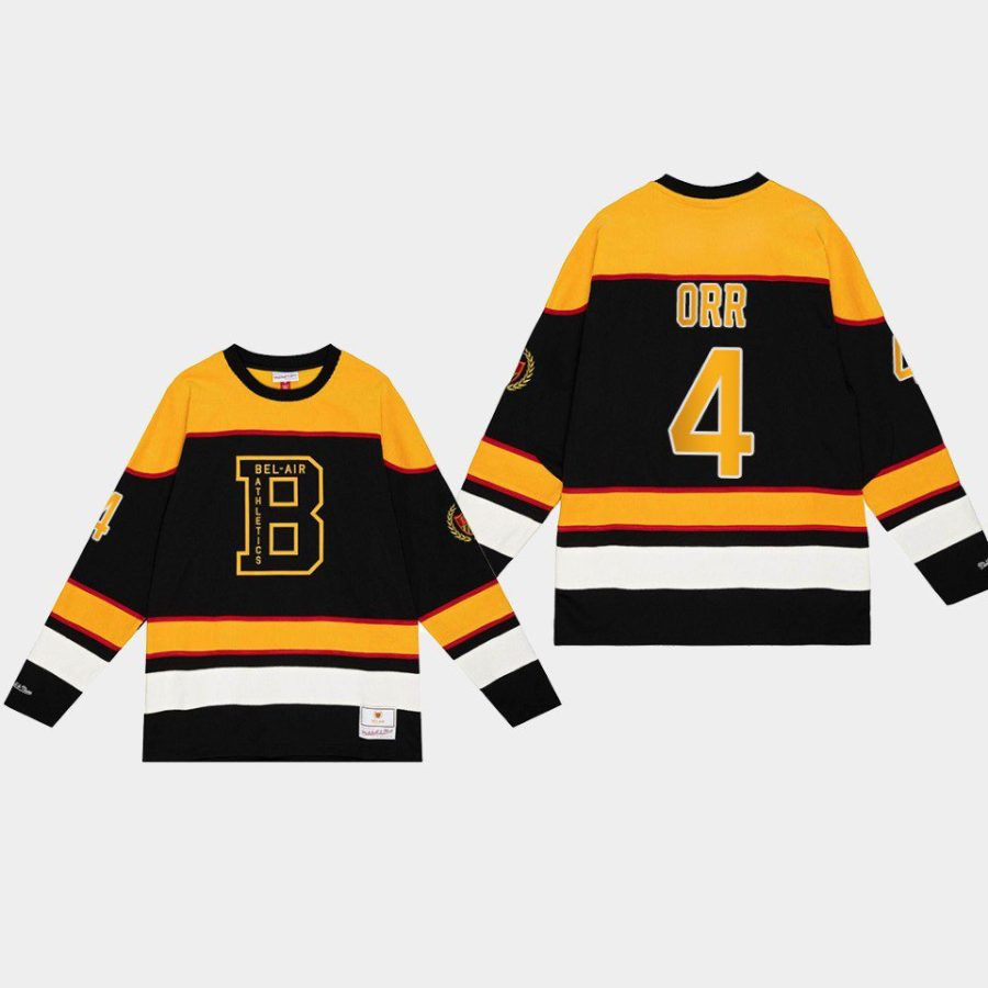 men bruins bobby orr hockey nhl x bel air black jersey