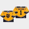 men bruins jeremy swayman replica throwback gold jersey