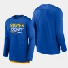 men buffalo sabres authentic pro royal long sleeve t shirt