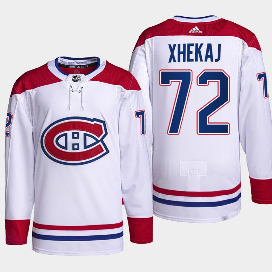 men canadiens arber xhekaj away primegreen white jersey