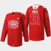 men canadiens carey price warmup indigenous celebration night 2023 red jersey