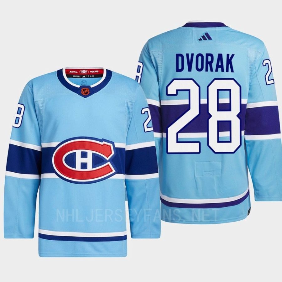 men canadiens christian dvorak 2022 authentic primegreen reverse retro 2.0 blue jersey