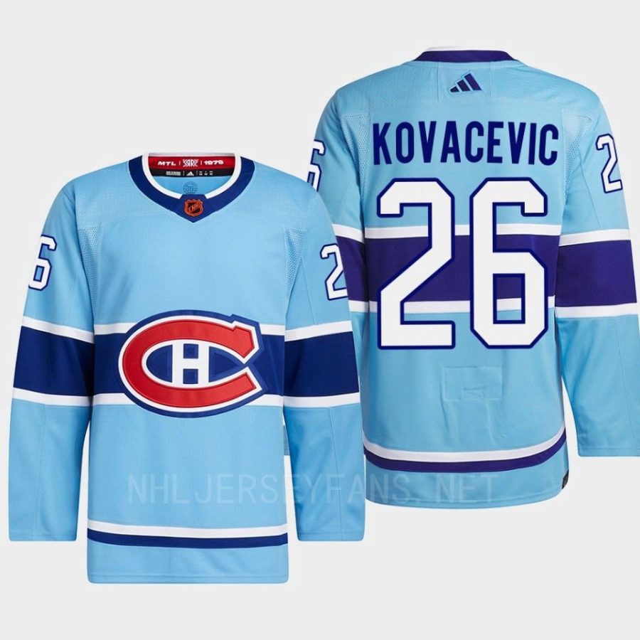 men canadiens johnathan kovacevic 2022 authentic primegreen reverse retro 2.0 blue jersey