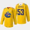 men canucks bo horvat 2022 warmup diwali night yellow jersey