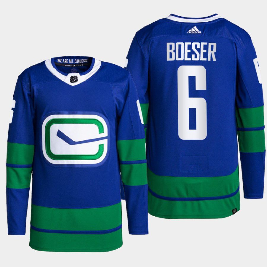 men canucks brock boeser 2022 primegreen authentic pro alternate blue jersey