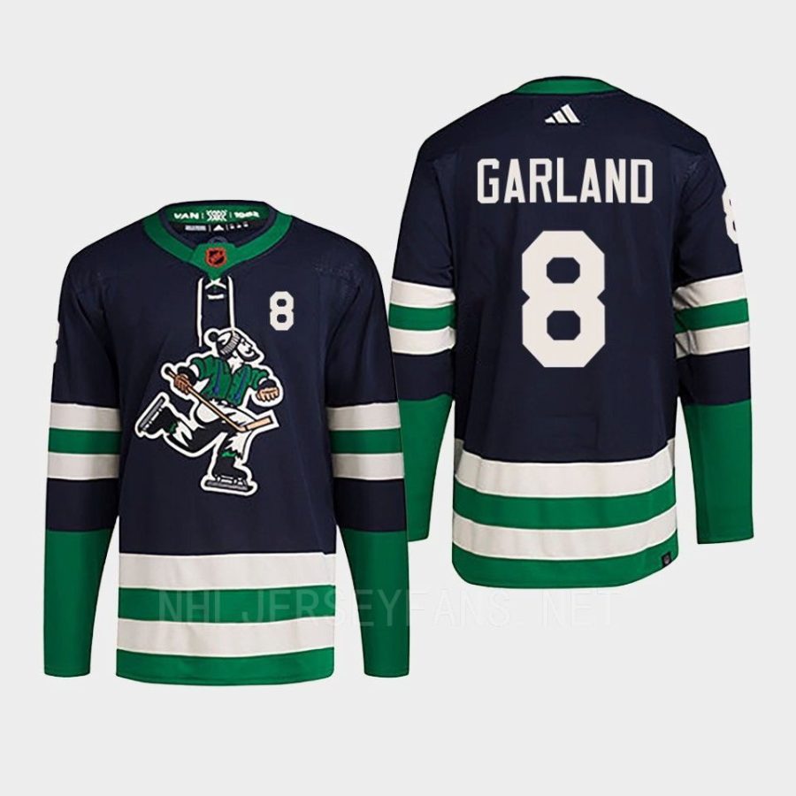 men canucks conor garland 2022 authentic primegreen reverse retro 2.0 navy jersey