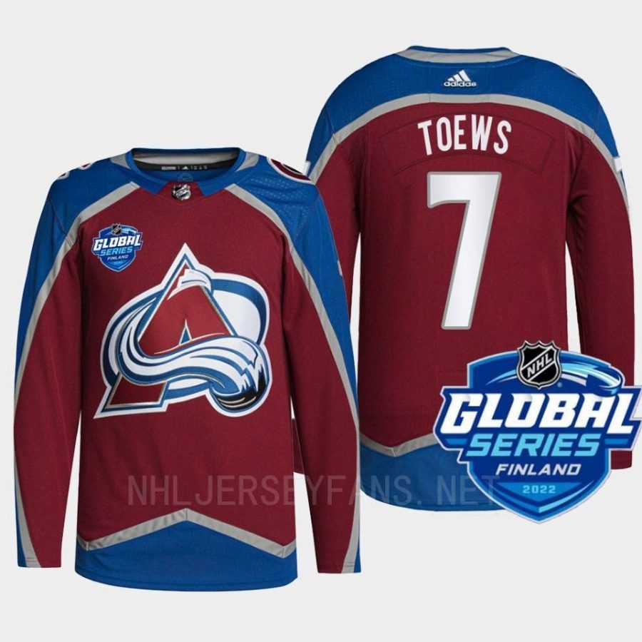 men canucks devon toews authentic 2022 nhl global series burgundy jersey