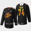 men canucks ethan bear 2023 warm up first nations celebration black jersey