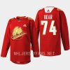 men canucks ethan bear rabbit warm up 2023 lunar new year red jersey